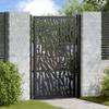 Myheimly Steel Garden Gate, Black, Laser-Cut Design, 105 x 155 cm view 1