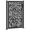 Myheimly Steel Garden Gate, Black, Laser-Cut Design, 105 x 155 cm view 2