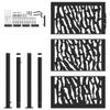 Myheimly Steel Garden Gate, Black, Laser-Cut Design, 105 x 155 cm view 4