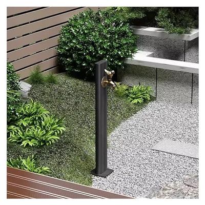 Vertical Outdoor Garden Water Standpipe with Faucet and Hose Holder