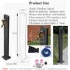 Vertical Outdoor Garden Water Standpipe with Faucet and Hose Holder view 2