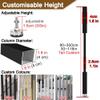 Room Divider Posts, Black, 47/65/72/76/80/95/100/110/115/120 in High, Privacy Screen, 7-Pack (Black A, H 145 cm) view 3