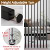Room Divider Posts, Black, 47/65/72/76/80/95/100/110/115/120 in High, Privacy Screen, 7-Pack (Black A, H 145 cm) view 4