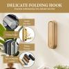 Carreneu Folding Wall-Mounted Coat Hook, 90° Foldable, Gold view 2