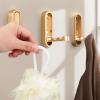 Carreneu Folding Wall-Mounted Coat Hook, 90° Foldable, Gold view 4