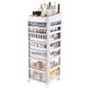 Bathroom Storage Cabinet with Clear Drawers and Wheels view 1