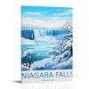 ouweri Niagara Falls New York State Vintage Travel Poster on Canvas, Aesthetic Wall Art, 20 x 30 cm view 1
