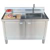AILZCFX Stainless Steel Utility Sink with Faucet, Platform and Adjustable Legs, 80 × 50 × 80 cm view 1