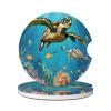 Sea Conch Shell Turtle Ceramic Car Coasters, 2-Pack for Cup Holders view 3