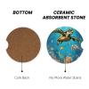 Sea Conch Shell Turtle Ceramic Car Coasters, 2-Pack for Cup Holders view 4