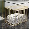 Freestanding Black Metal Towel Rack with 2-Tier Shelf and Laundry Basket Base view 4