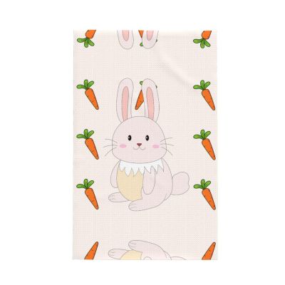 SSYGHT Kitchen Towel with Smiling Rabbit Print, Reusable and Washable