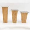 Solid Rubber Wood Furniture Legs, Square, Set of 4 view 3
