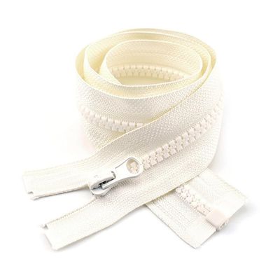 ZIPZSY 2-Pack #5 Resin Open-End Zippers, Ivory, 70 cm
