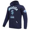 Pro Standard Men's NHL Old English Pro Cotton Fleece Hoodie, Midnight Navy, Large view 3