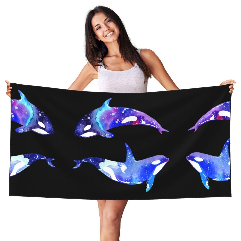 OKFSTY Orca Killer Whale Lightweight Beach Towel