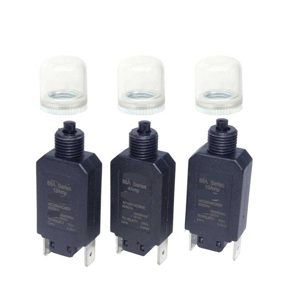 BADIKA Resettable Thermal Overload Circuit Breaker, 3-Piece Set, 3–16A, for Motors and Transformers