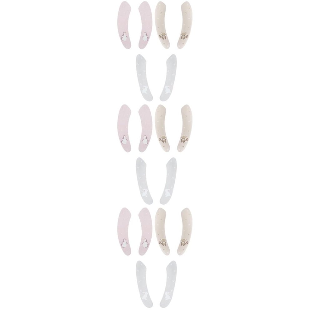Artibetter 9-Pair Self-Adhesive Toilet Seat Covers, Thick Cushions, Washable and Skin-Friendly, Rabbit, Penguin and Palm Civet Designs