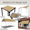 Waterproof Shade Sail with Ropes, 2.7 x 4 m, UV Protection, Taupe view 3
