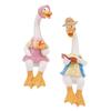 BESPORTBLE 2-Piece Garden Duck Figurine Set, Weather-Resistant Resin, Cartoon-Style Outdoor Decor view 1