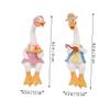 BESPORTBLE 2-Piece Garden Duck Figurine Set, Weather-Resistant Resin, Cartoon-Style Outdoor Decor view 2