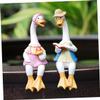 BESPORTBLE 2-Piece Garden Duck Figurine Set, Weather-Resistant Resin, Cartoon-Style Outdoor Decor view 4