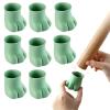 ZFFOZZ Silicone Table and Chair Leg Covers, Non-Slip, 8-Piece Set (R-Green*8, M) view 1