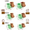 ZFFOZZ Silicone Table and Chair Leg Covers, Non-Slip, 8-Piece Set (R-Green*8, M) view 2