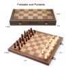 Magnetic Wooden Chess Set for Adults and Children, 43.2 cm, Folding Travel Set view 4