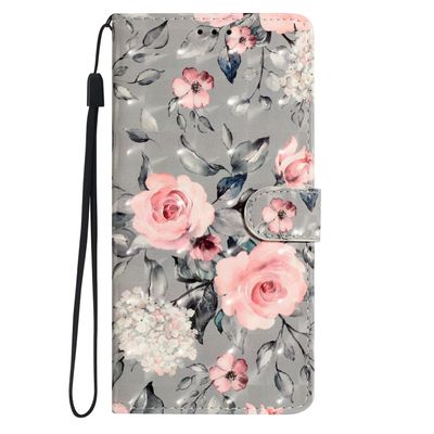 PU Leather Wallet Case for Samsung Galaxy A04S with Floral Pattern