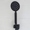 CAQSHN 8-Inch Black Round Ceiling-Mount Rain Shower Set with 2-Function Hand Shower view 3
