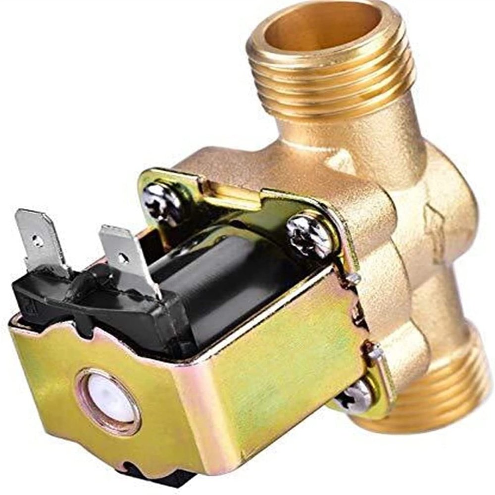 TBZOQAID G1/2-Inch Brass Electric Solenoid Valve, Normally Closed, 12V/24V/220V, G3/4-Inch Inlet
