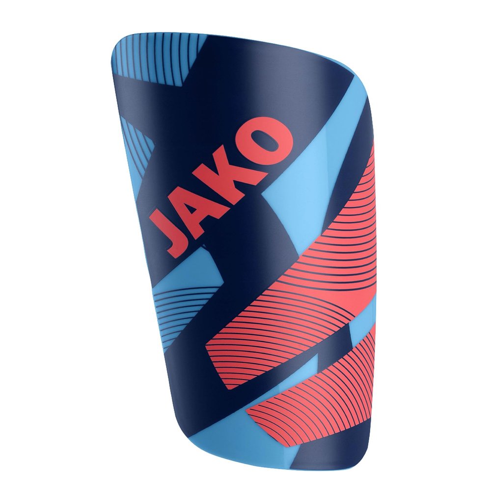 JAKO Unisex River Light Shin Guards, Sky Blue/Navy/Coral, M