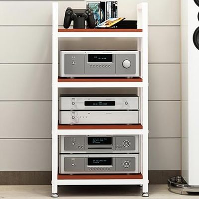 Mobile Audio and Media Stand, Hi-Fi Rack with Storage Shelves