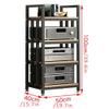Mobile Audio and Media Stand, Hi-Fi Rack with Storage Shelves view 2