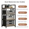 Mobile Audio and Media Stand, Hi-Fi Rack with Storage Shelves view 4