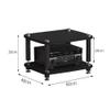 AV Shelf Hi-Fi Audio Cabinet Stand, Turntable MDF Stand, Audio Rack with Shock-Absorbing Feet, Power Amp Shelf, Equipment Cabinet, Wood, 60 x 48 x 38 cm view 2