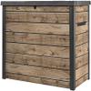 Keter Ontario Garden Storage Box, 870 L | 147 x 83 x 86 cm | Wood-Look Plastic | Gas-Strut Lid | Lockable view 1