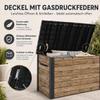 Keter Ontario Garden Storage Box, 870 L | 147 x 83 x 86 cm | Wood-Look Plastic | Gas-Strut Lid | Lockable view 2