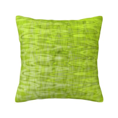 Cool Lime Green Abstract Pattern Throw Pillow Cover, Soft Polyester, 45 x 45 cm