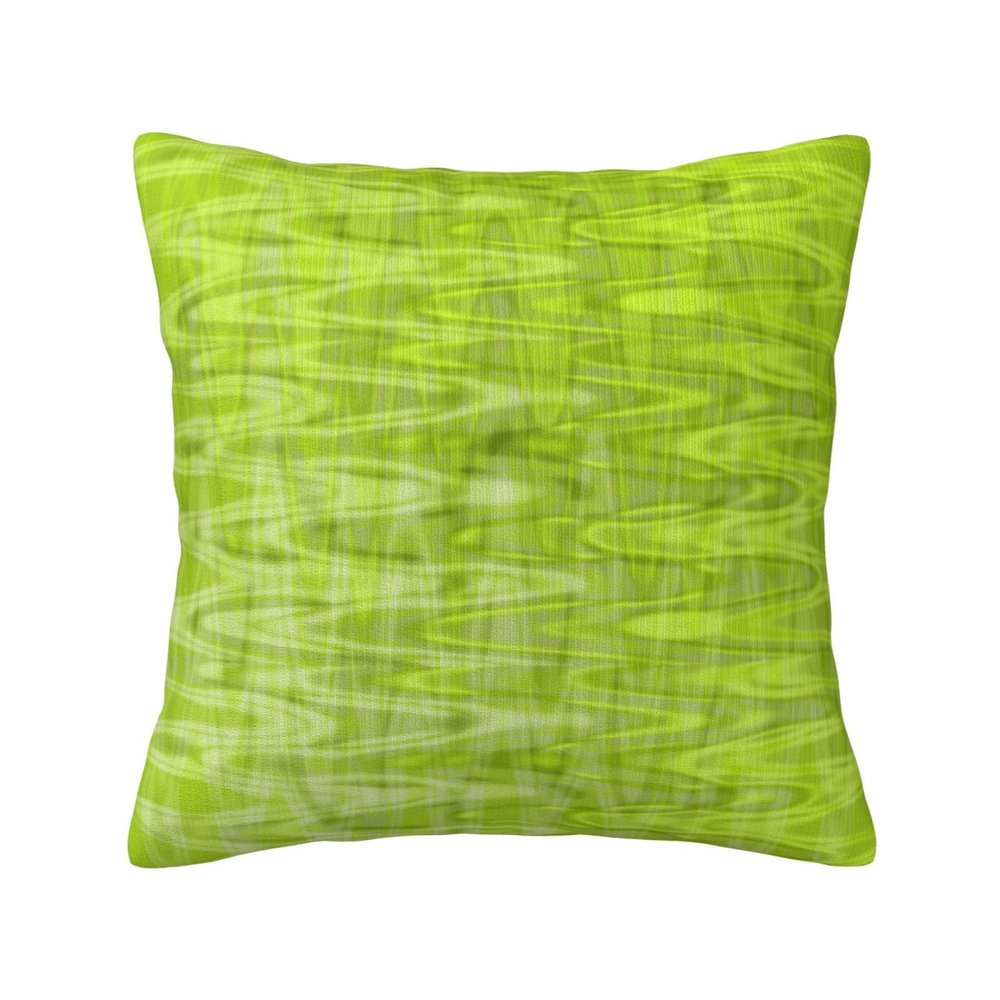 Cool Lime Green Abstract Pattern Throw Pillow Cover, Soft Polyester, 45 x 45 cm