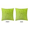 Cool Lime Green Abstract Pattern Throw Pillow Cover, Soft Polyester, 45 x 45 cm view 4