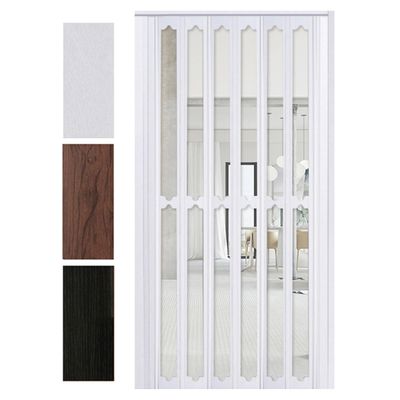 Transparent Acrylic Accordion Door, PVC Folding Room Divider, 42 x 80 in