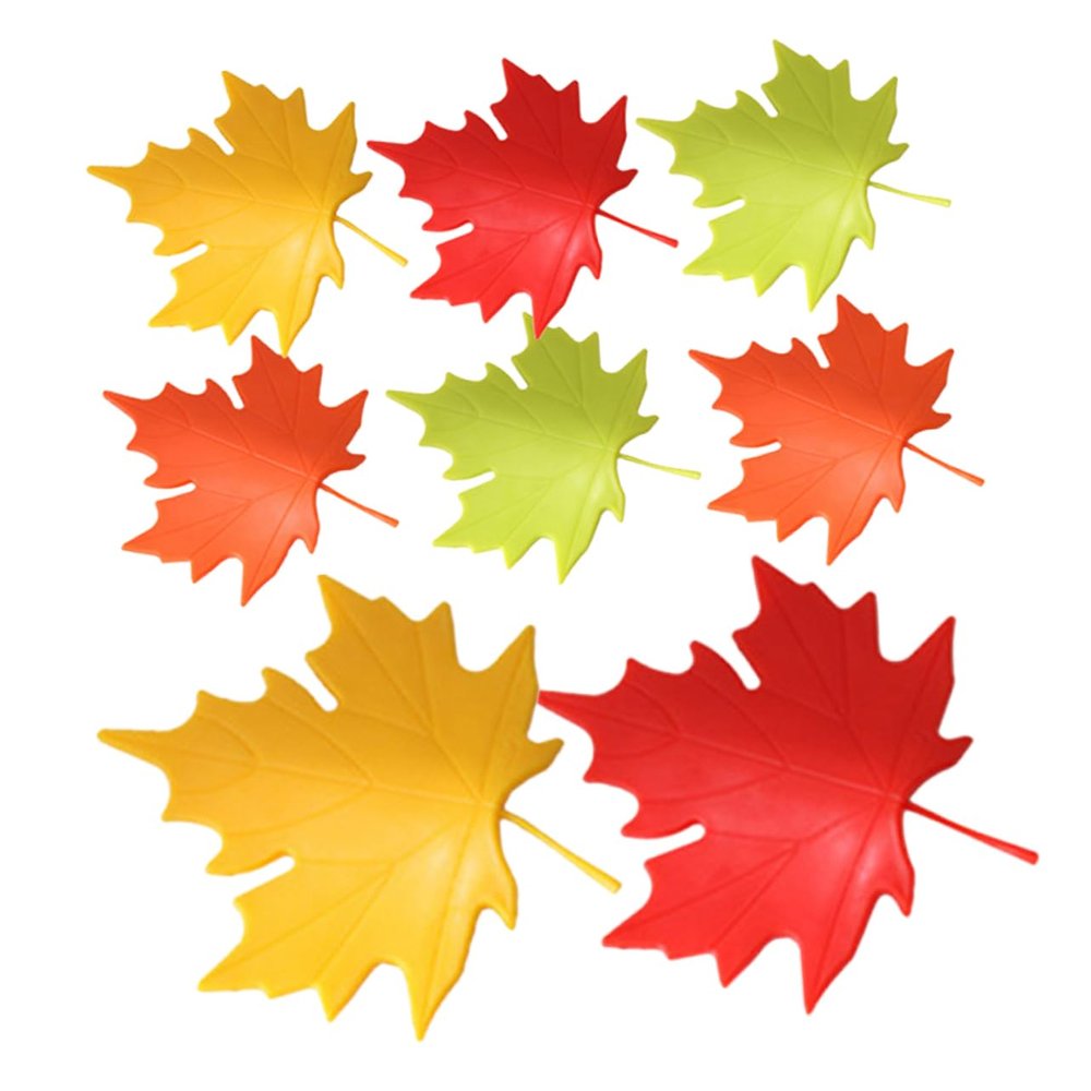 TOYANDONA 8-Piece Leaf-Shaped Door Stoppers, Finger Pinch Guards for Toddlers