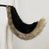 QinRuan Faux Fur Wolf Ear Headband, Furry, for Halloween and Parties, Purple-Black view 4