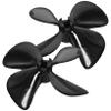 Toyvian 1 Pair RC Boat Propellers, Black PC, 4 mm, Reliable Propulsion view 1