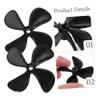 Toyvian 1 Pair RC Boat Propellers, Black PC, 4 mm, Reliable Propulsion view 2