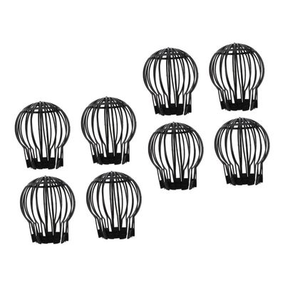 DOITOOL 8-Piece Round Black Plastic Gutter Drain Covers with Clog Prevention