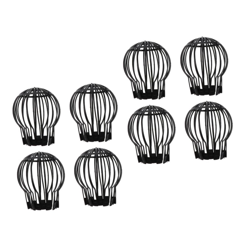 DOITOOL 8-Piece Round Black Plastic Gutter Drain Covers with Clog Prevention