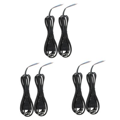 iplusmile 6-Piece Power Cables with 2-Pin Replacement Plugs